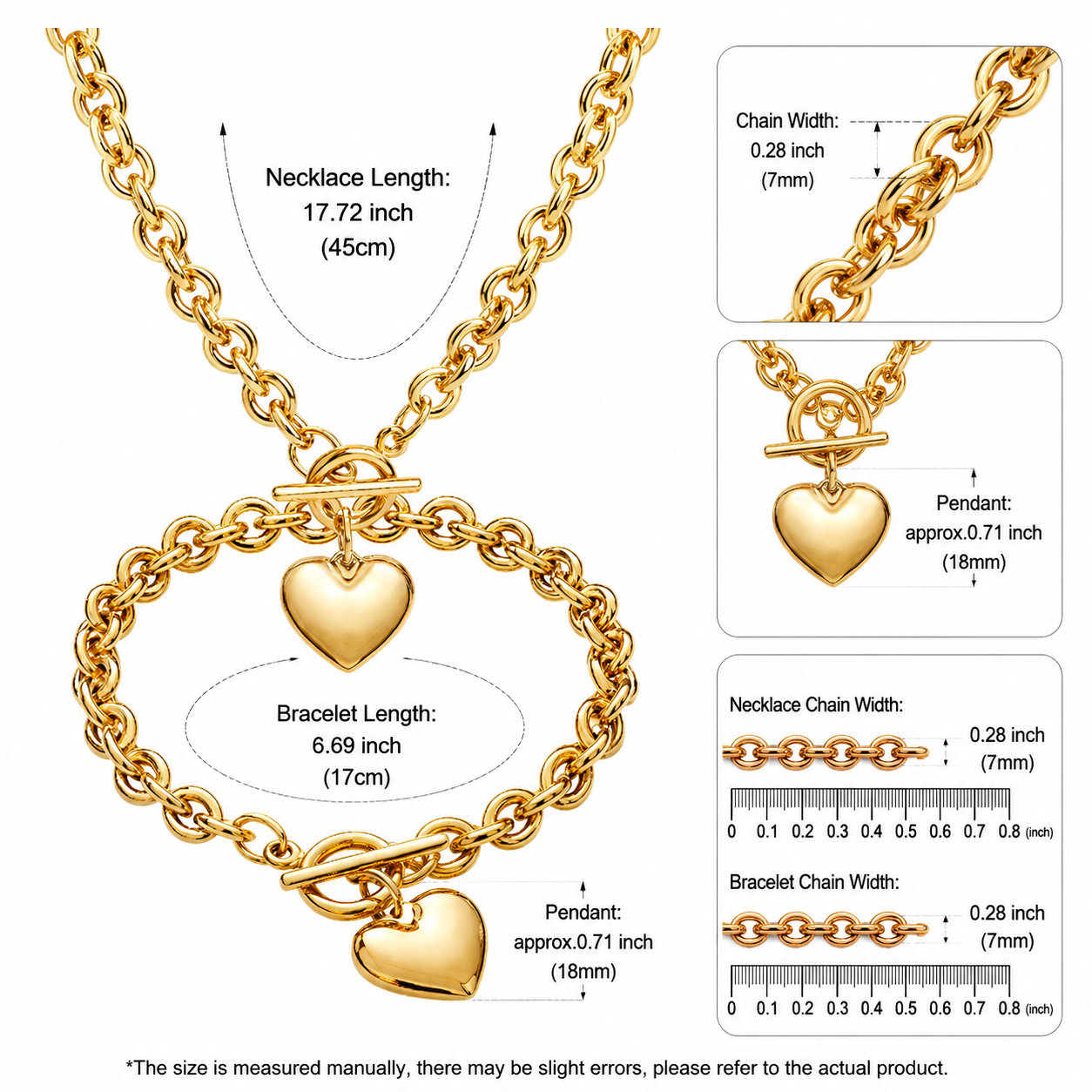 Anti Tarnish Chain Jewelry Set Women Fashion Jewelry Wholesale