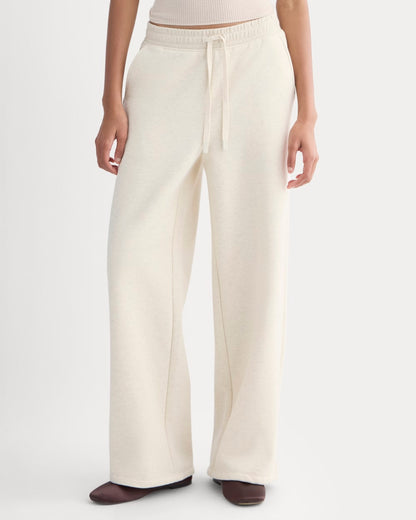 Luxe Fleece Wide-Leg Sweatpant | Heathered Oat