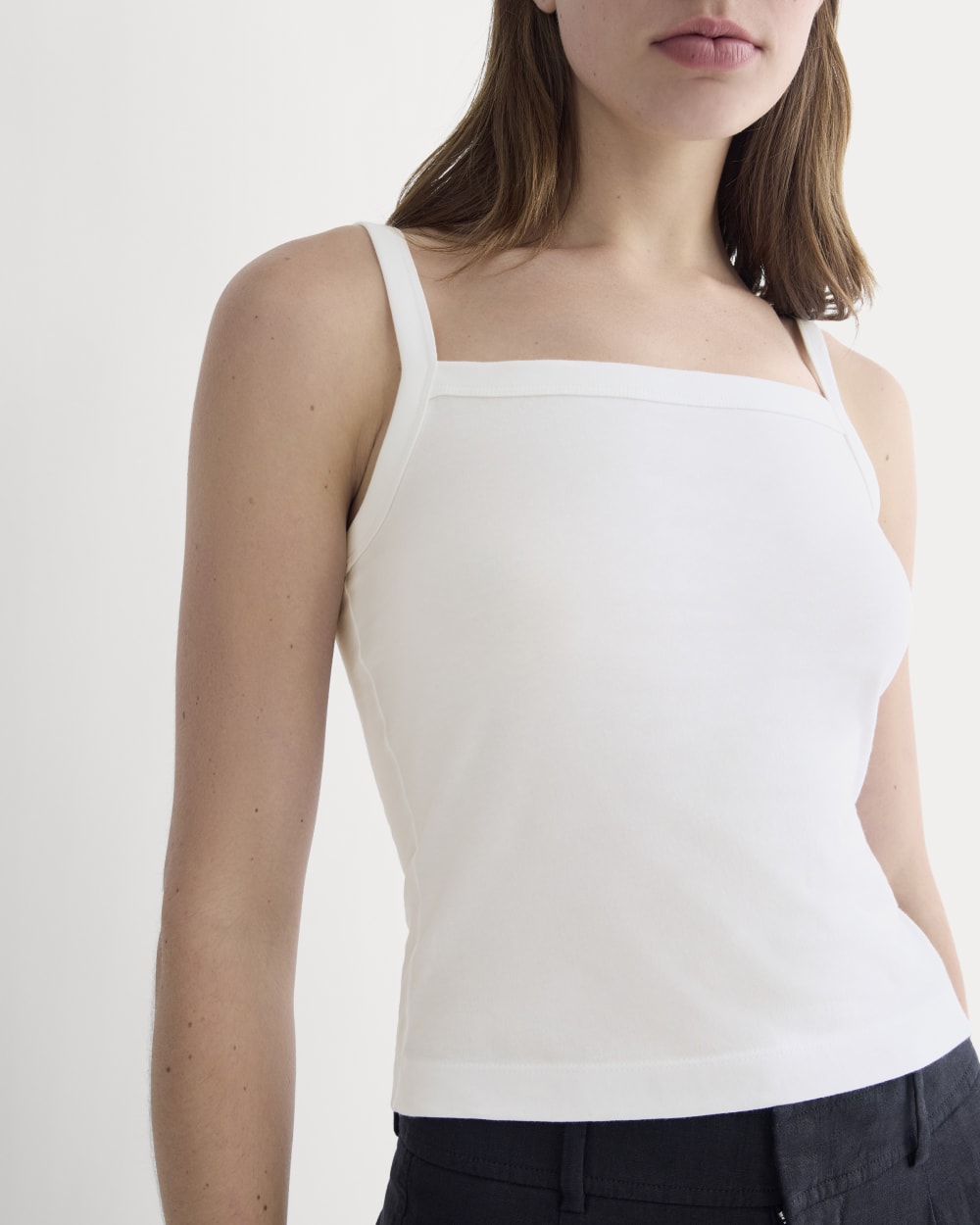 The Essential Square-Neck Tank | White