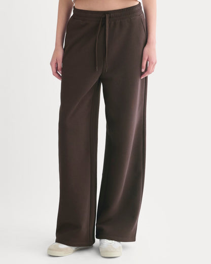 Luxe Fleece Wide-Leg Sweatpant | Dark Chocolate