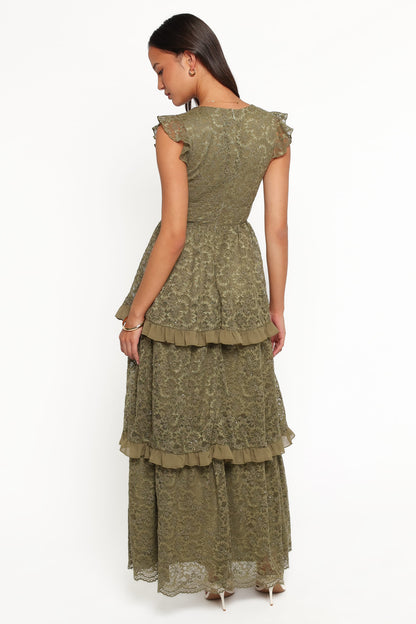Cataleya Maxi Dress - Olive Lace