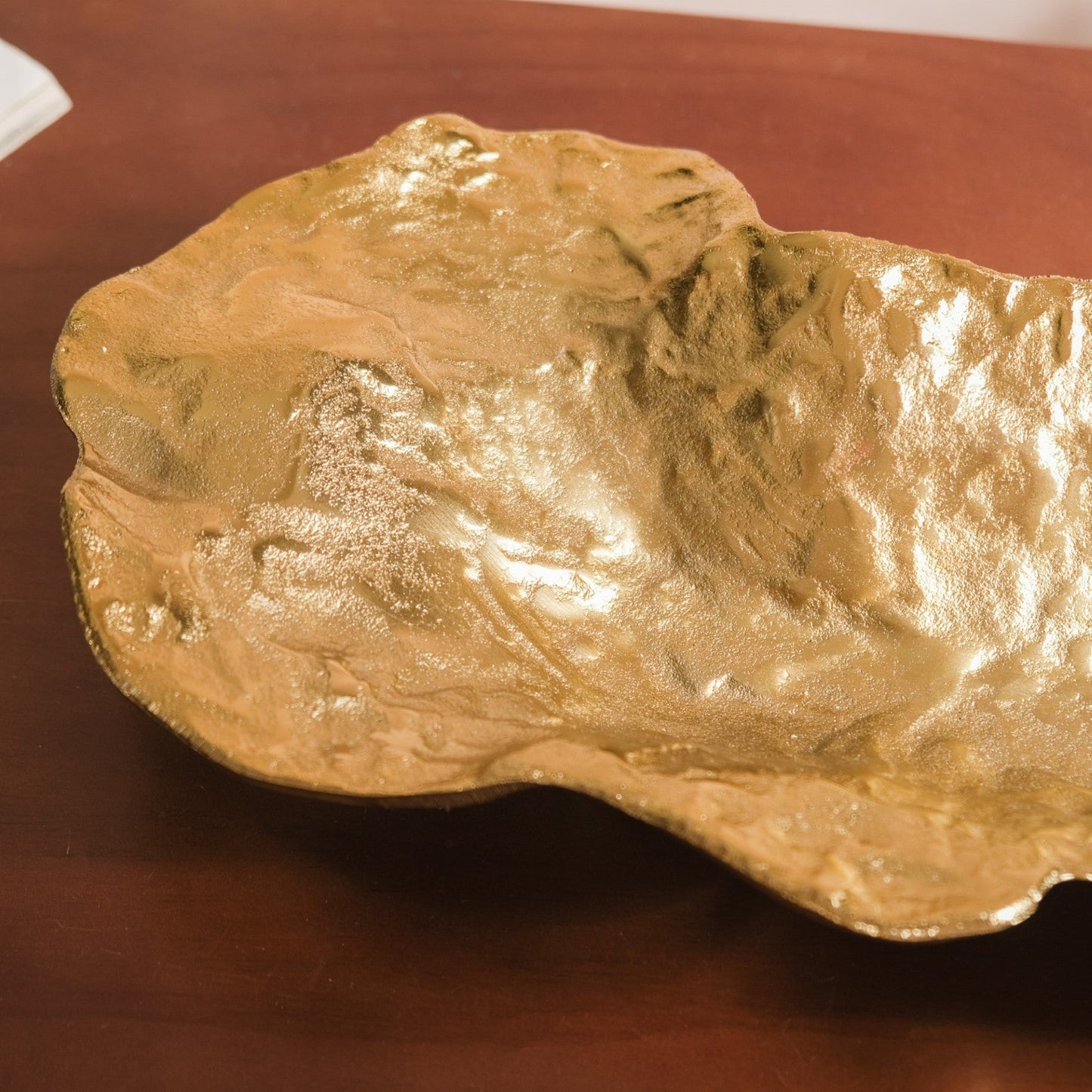 Opulent Abstract Decorative Tray Gold