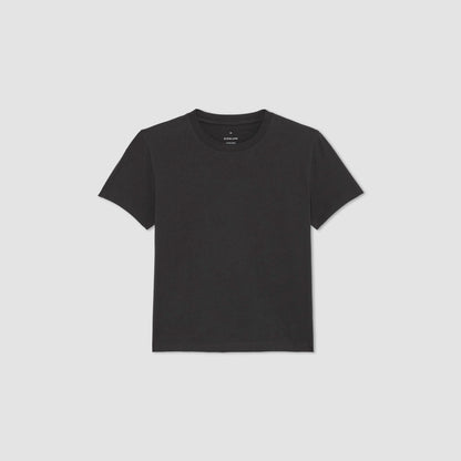 The Box-Cut Tee in Essential Cotton | Vintage Black | No Pocket