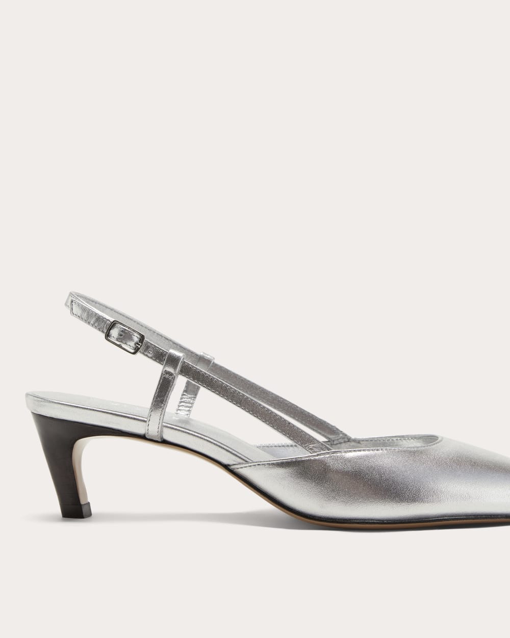 The Studio Slingback Heel | Silver