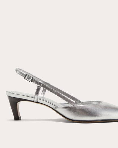 The Studio Slingback Heel | Silver