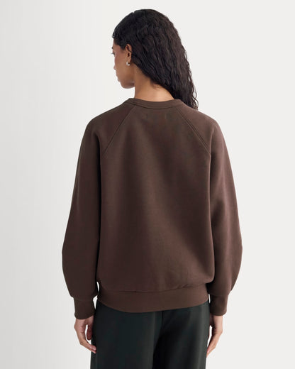 Luxe Fleece Raglan Crewneck | Dark Chocolate