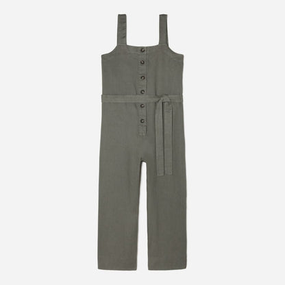 The Linen Jumpsuit | Pewter Green