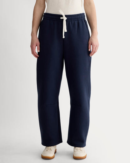 Luxe Fleece Barrel Sweatpant | Navy