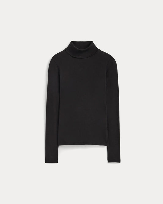 The Luxe Rib Turtleneck | Black