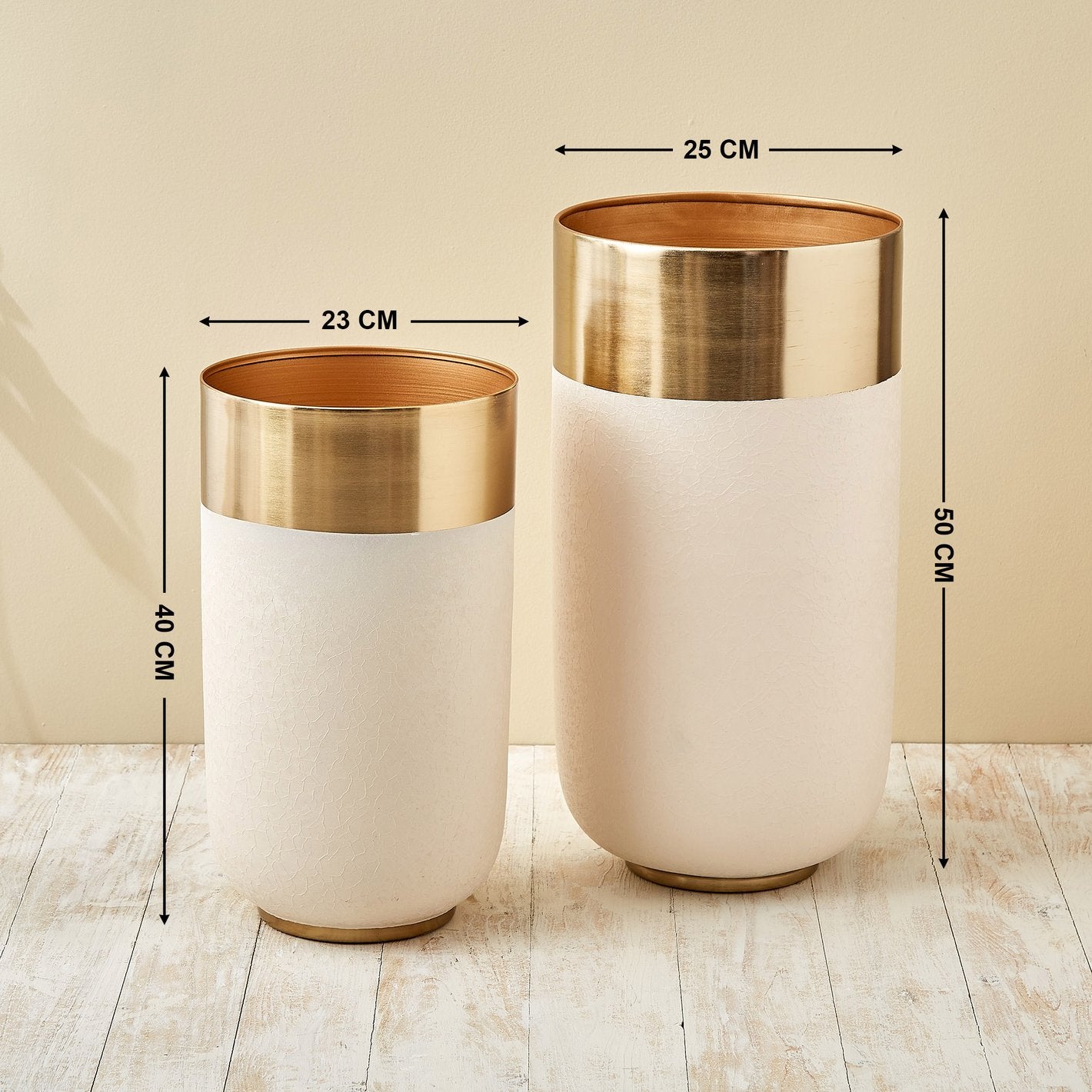 Gardenia Ferra Set of 2 Metal Floor Planters