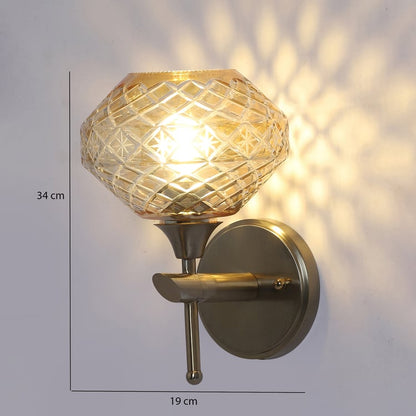 VEDAS Imperial Glass Diamond Pattern Wall Lamp