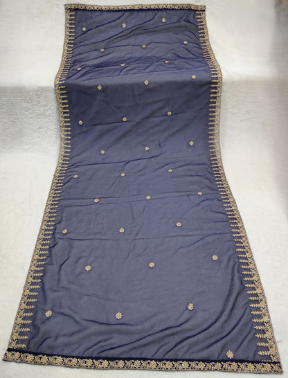 Organza Silk Stone Handwork Dupatta