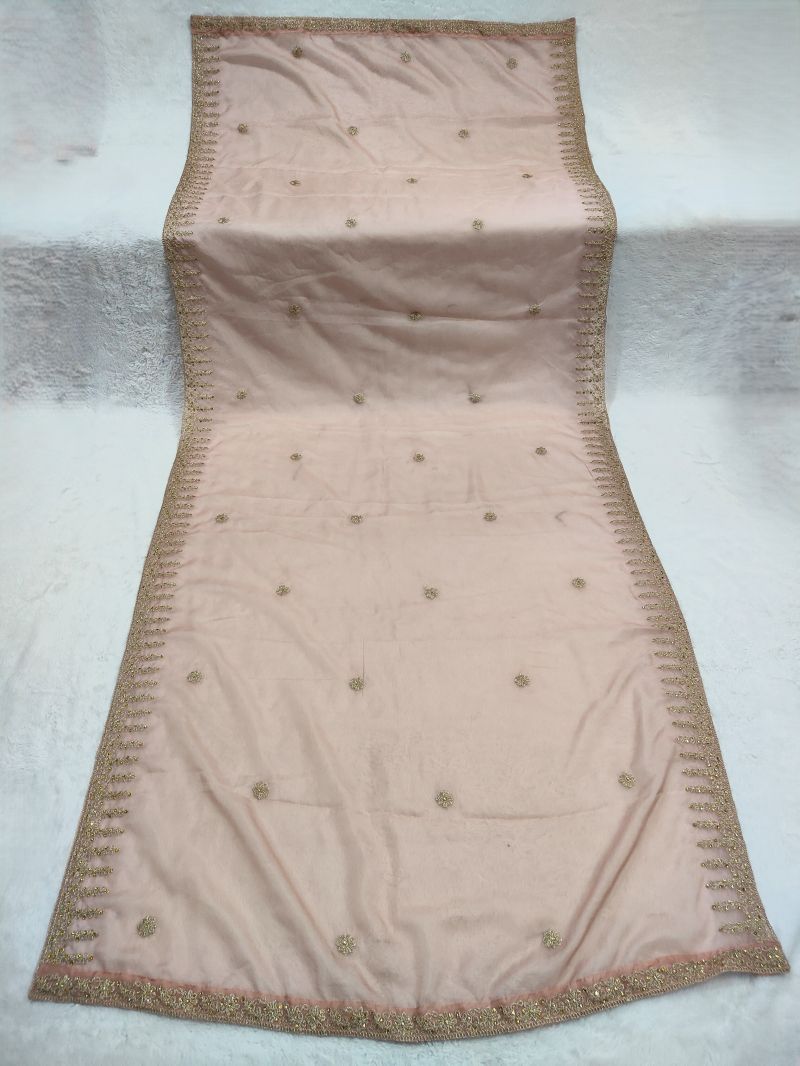 Organza Silk Stone Handwork Dupatta