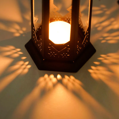 Navy Blue Moroccan Candle Holder Lantern Set Of 2