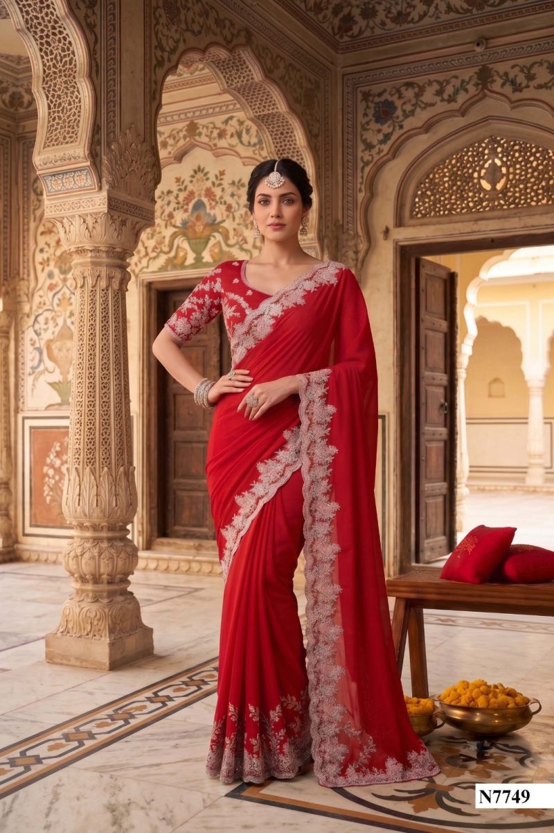 Satin Silk Designer Saree