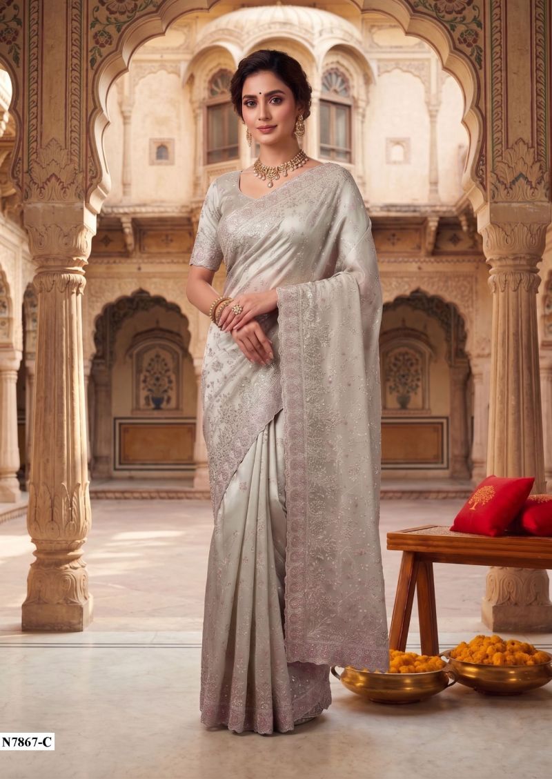 Satin Silk Designer Saree