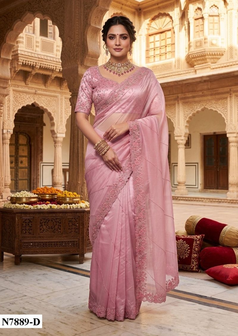 Satin Silk Designer Saree