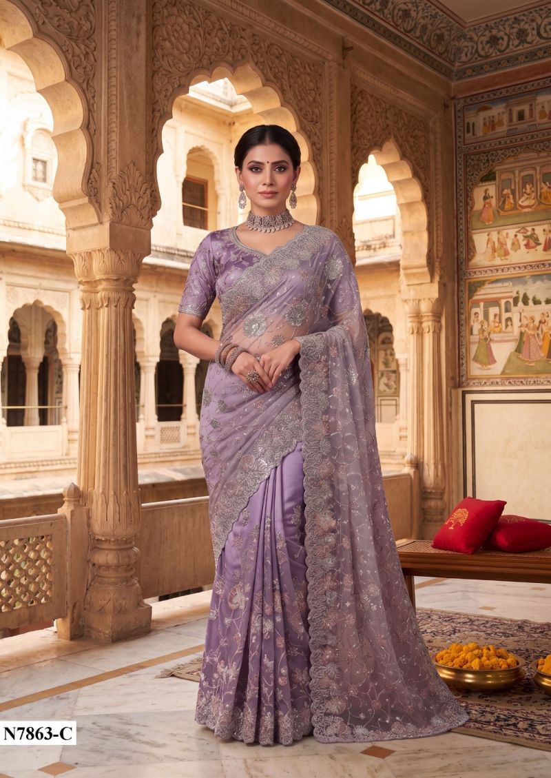 Satin Silk Designer Saree