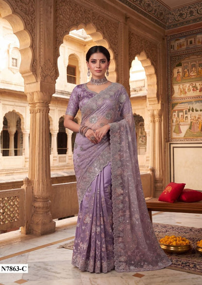 Satin Silk Designer Saree