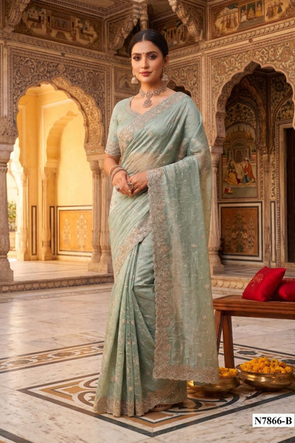 Satin Silk Designer Saree