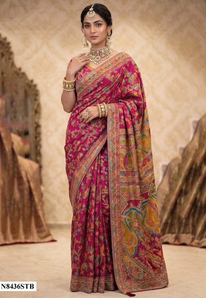 Crape Silk Rajwadi Saree