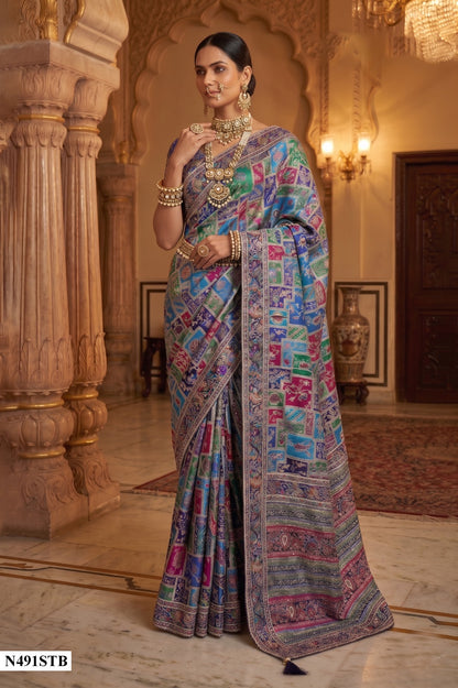 Crape Silk Rajwadi Saree