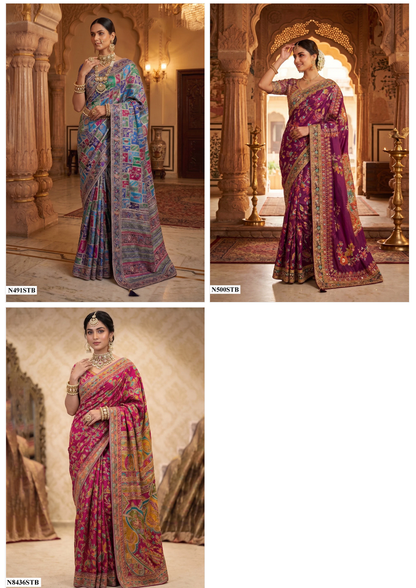 Crape Silk Rajwadi Saree