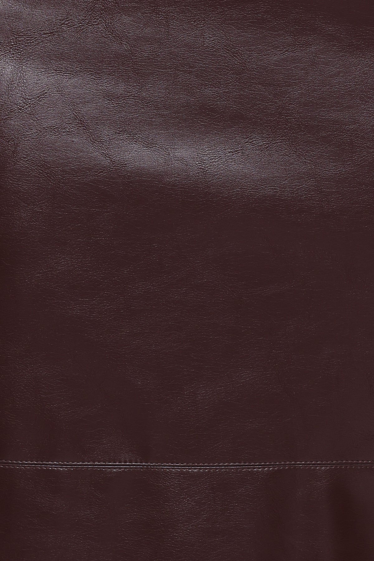 Koda Faux Leather Column Skirt - Burgundy