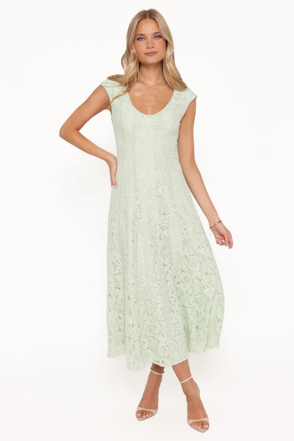 Mapleton Maxi Dress - Sage Green Lace