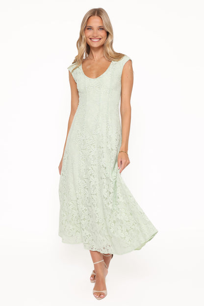 Mapleton Maxi Dress - Sage Green Lace