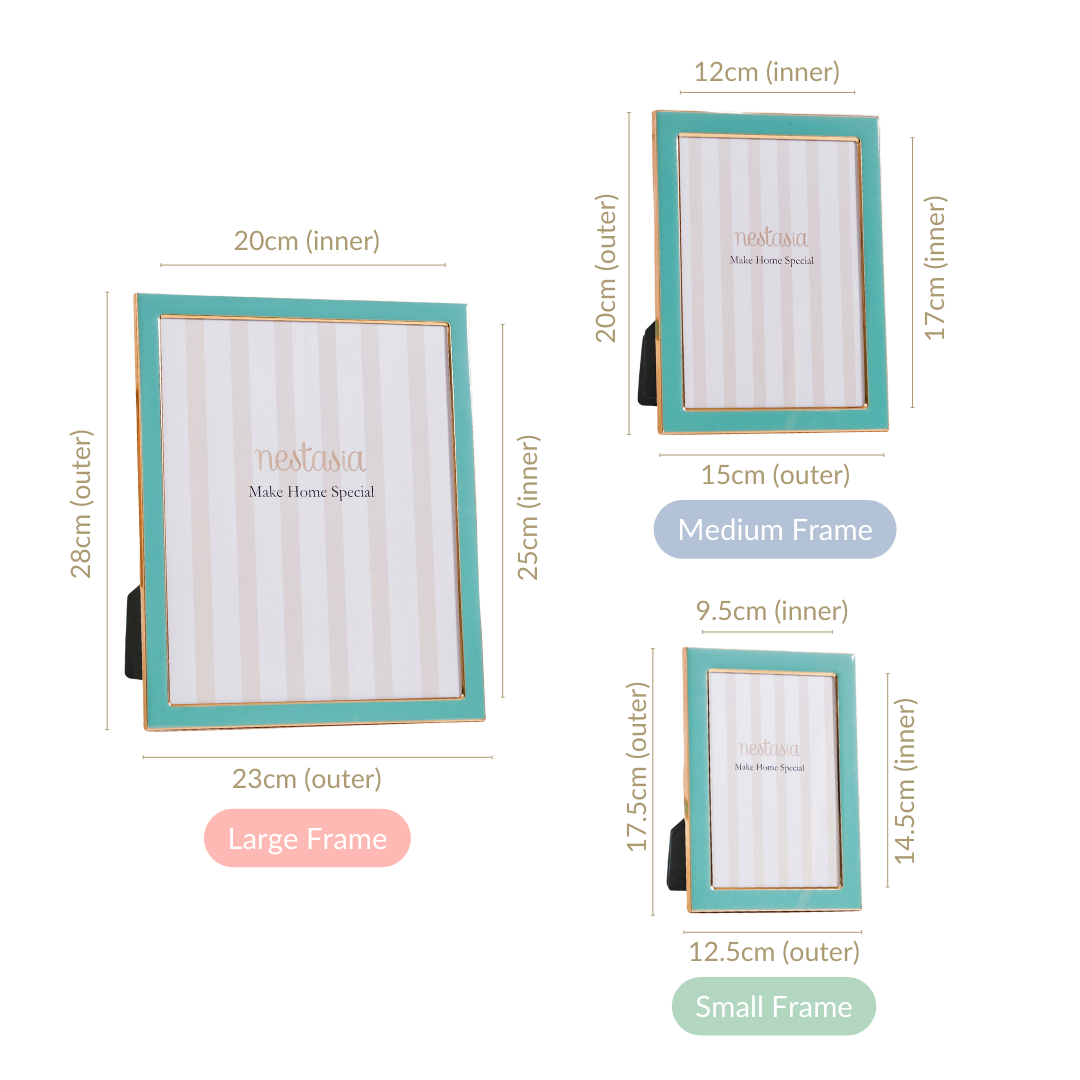 Modern Picture Frames Teal Set Of 3