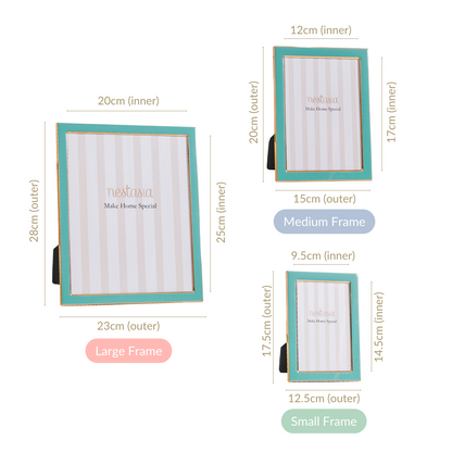 Modern Picture Frames Teal Set Of 3