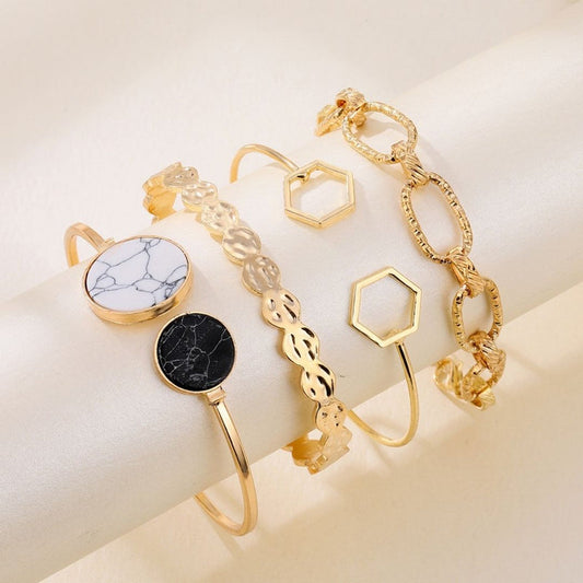 Lumina Four-Piece Stack Bracelet | Anti Tarnish Jewellery