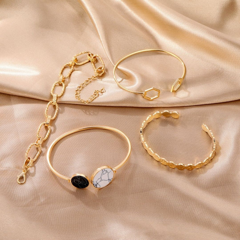 Lumina Four-Piece Stack Bracelet | Anti Tarnish Jewellery