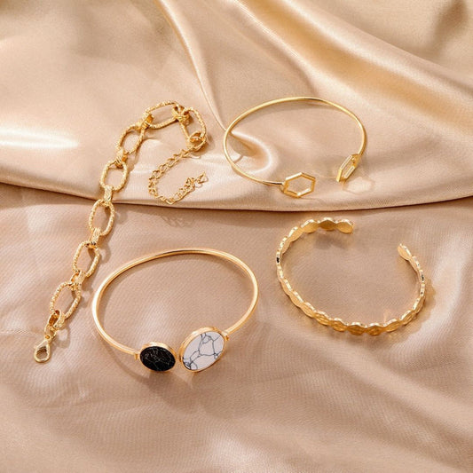 Lumina Four-Piece Stack Bracelet | Anti Tarnish Jewellery