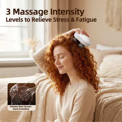 Multi-Purpose Electric Head Massage Device, Portable Handheld Massager for Head, Neck & Shoulder All-Around Daily Massage Care | Scalp &amp; Head Care