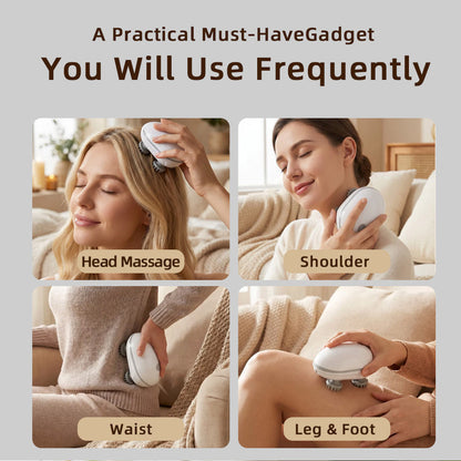 Multi-Purpose Electric Head Massage Device, Portable Handheld Massager for Head, Neck & Shoulder All-Around Daily Massage Care | Scalp &amp; Head Care