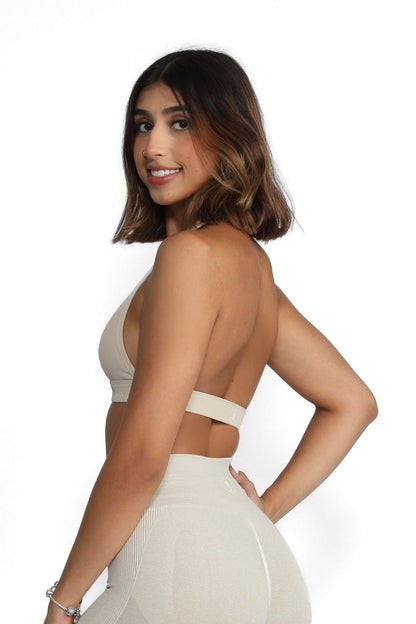 Ribbed Halter Bra