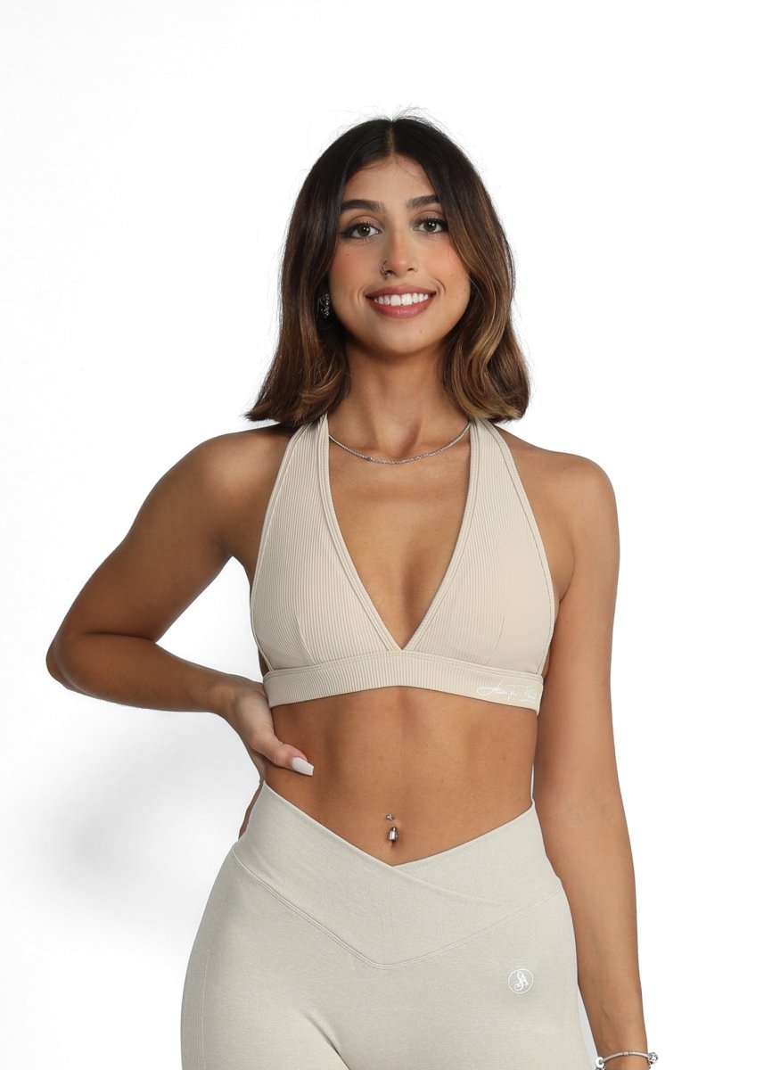 Ribbed Halter Bra