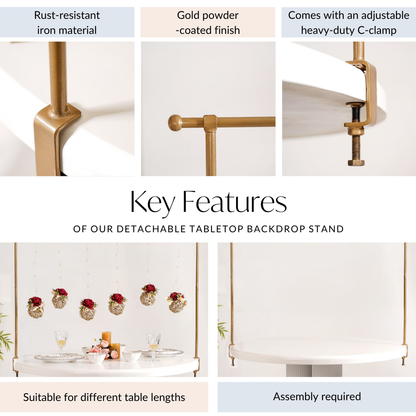 Detachable And Adjustable Tabletop Backdrop Stand