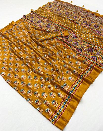 Semi-Modal Mirror & Tassel Work Saree