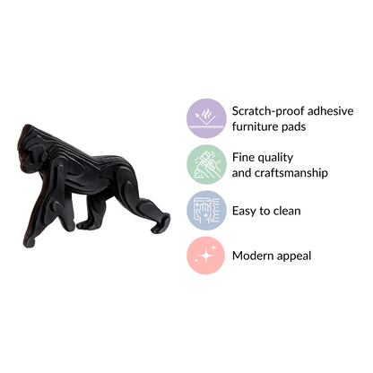 Modern Black Gorilla Showpiece