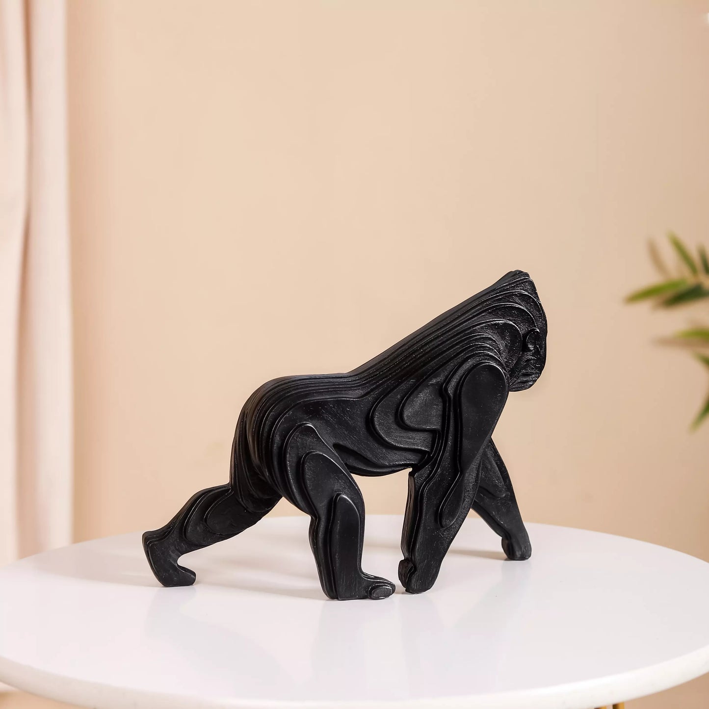 Modern Black Gorilla Showpiece