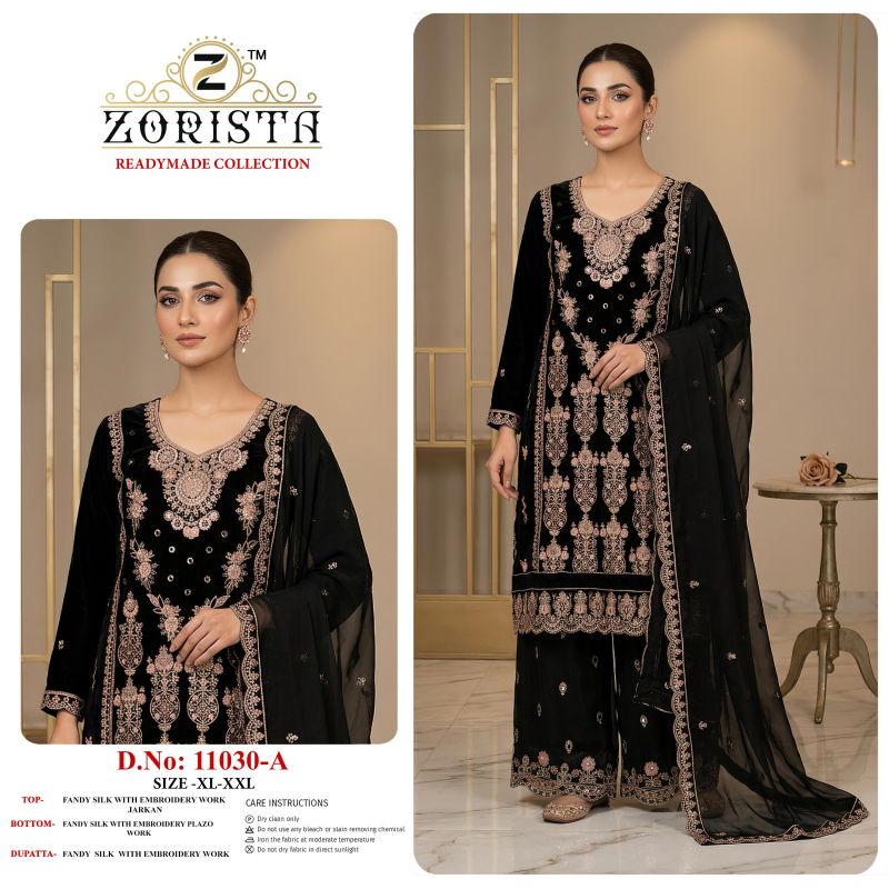 Pure Fandy Silk Embroidered Salwar Kameez