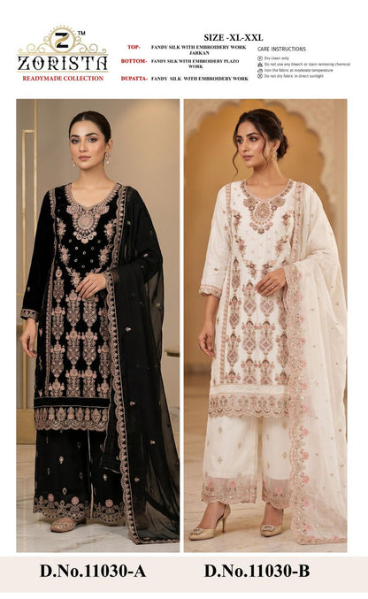 Pure Fandy Silk Embroidered Salwar Kameez